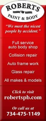 Roberts paint and body ad