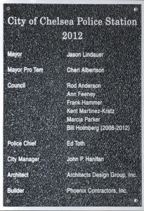 plaque in lobby