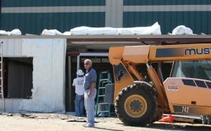 Phil Bolyard outside the expanded building