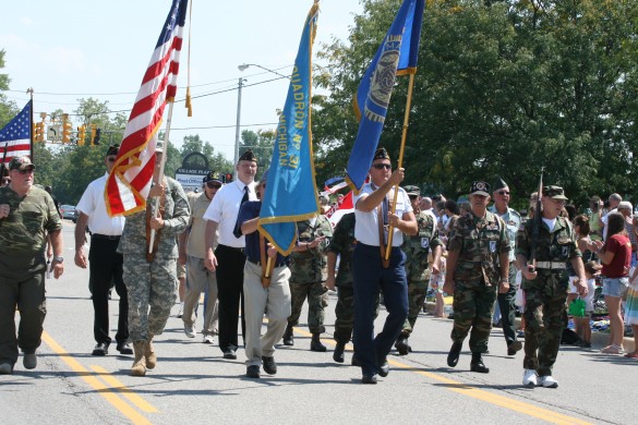 File photo of veterans walking in the annual Chelsea Community Fair parade.