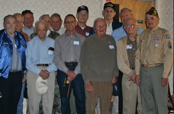 Some of the Korean War veterans in the documentary screened Sunday.  