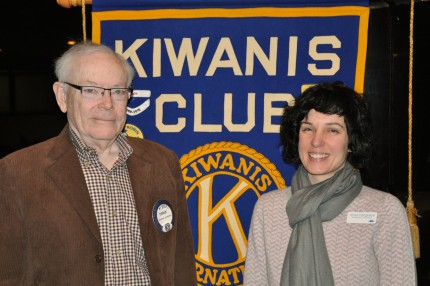 File photo. Mike Schroer and Anna Cangialosi at a recent Kiwanis Club meeting.