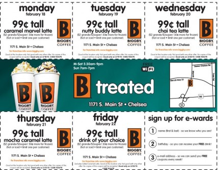 Check out these 99-cent coffee deals at the Chelsea Biggby this week - Chelsea Update: Chelsea ...