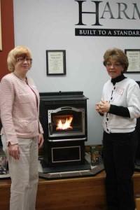 Nadine Anderson and Chris Livengood, owner of Chelsea Fireplace and Hearth.