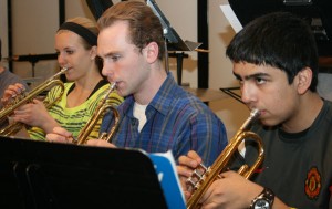 Part of the trumpet section. 