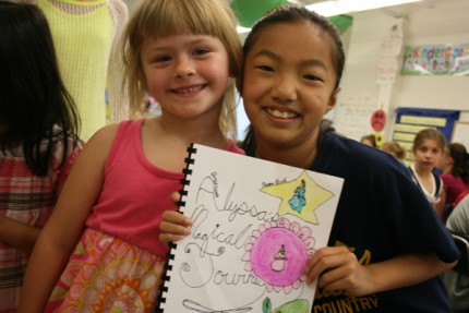 Alyssa and Kira with their special story.