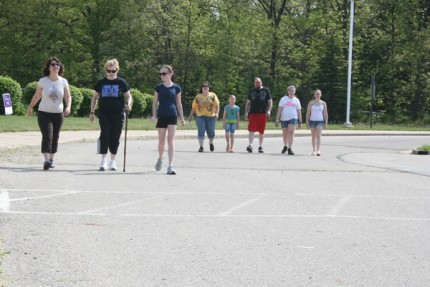 File photo. Relay for Life walkers on the track at Pierce Lake School. 