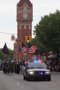 The start of the annual Memorial Day parade. 
