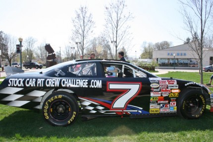 The ARCA car on display at the Chelsea District Library last week. 