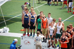 Courtesy photo of the 4 by 800 state champion relay team.
