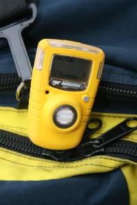 A close-up of the new CO gas detector. 