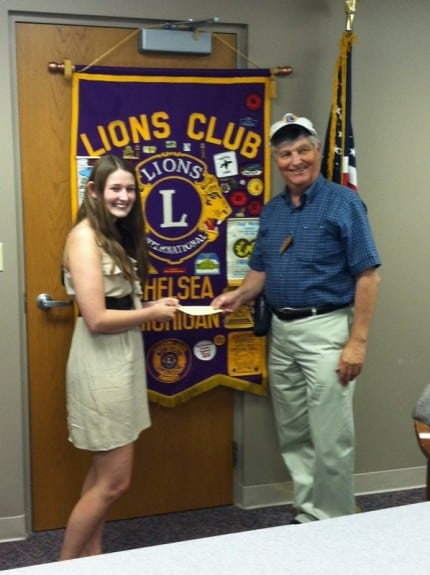 Courtesy photo. Sara Allen and Lions member Mike Long.