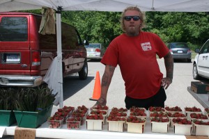 Kapnik Farms had strawberries for sale Wednesday at the market. 