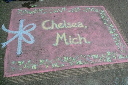 Courtesy photo by Susan Gartner of her special chalk art.  