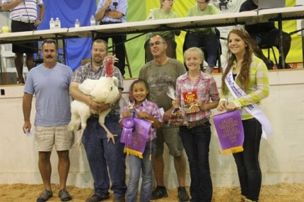 Grace Willis had the grand champion turkey, which was purchased for $600 by Alan Hale Trenching and Gar's Plumbing.