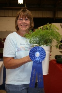 Judge Christine Meyers with her Best in Show choice.  