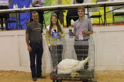 Hayden Pitts had the reserve grand champion turkey that was purchased for $400 by Zingerman's Roadhouse. 