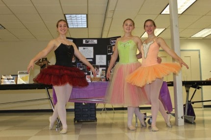 File photo. Anneliese Glaubitz, Katie Dewyer and Carly Critchfield of Ballet Chelsea.