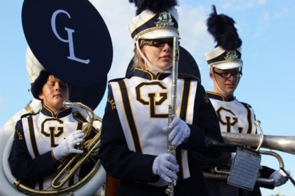 Members of the Grass Lake Marching Band.