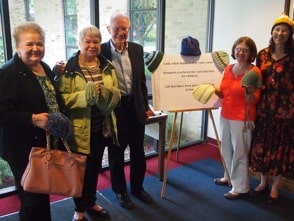 Courtesy photo. Irene Kranick, Rose and Jerry Bradley, Nancy Paul and Kathie Gourley at St. Mary Church. 