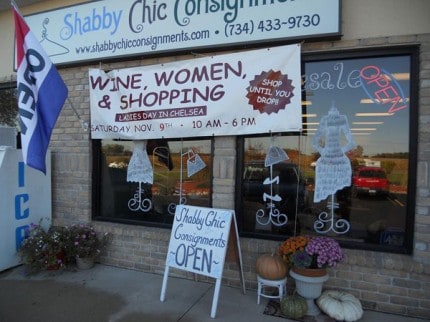 Photo by Lisa Carolin. Front of Shabby Chic Consignment store.