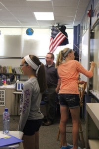 WEB leadership students teach 6th-graders about the power of questions. 