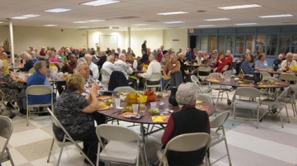 Courtesy photo from the Chelsea Senior Center Thanksgiving dinner crowd.