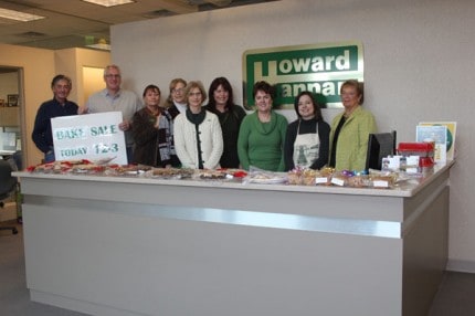 Howard Hanna real estate agents at the start of Saturday's fundraising bake sale.