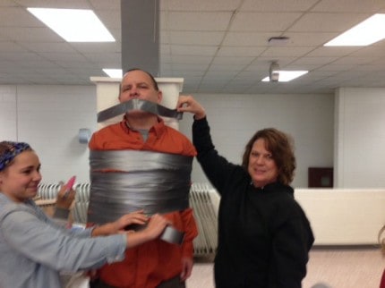 Mr. Dennis "S" was the third teacher who was duct taped to a pole at lunchtime at Beach Middle School