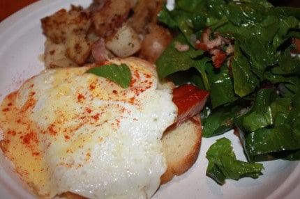 Courtesy photo. Michigan trout Benedict, one of the entrees you might find.