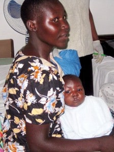 Courtesy photo. Baby before cleft lip operation. 