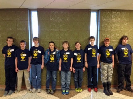 Courtesy photo. Seventh and Eighth grade participants in the recent quiz bowl.