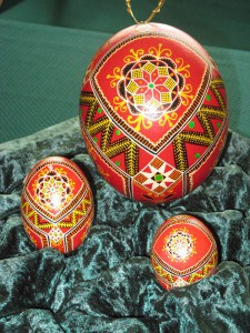 Courtesy photo. egg art that can be purchased at the Dexter Artisan Fair.