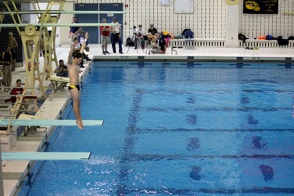 Courtesy photo. Jake focuses before his dive.