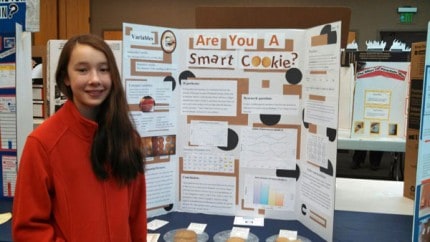 Courtesy photo. Leah Pifer and her science project.