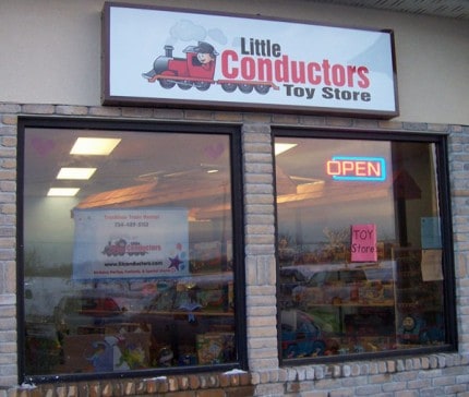 Photo by Lisa Carolin. The outside of Little Conductors, a new toy store Oak Valley Mall. 