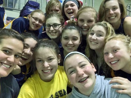 Courtesy selfie from the Chelsea High School girl's water polo team.