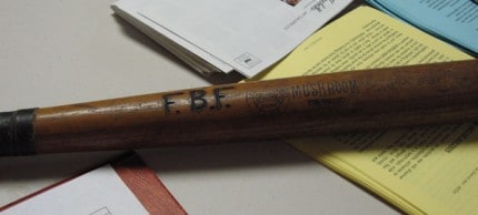 An old baseball bat that was brought in for an appraisal at a previous Dexter Area Museum Antiques Appraisal Day.