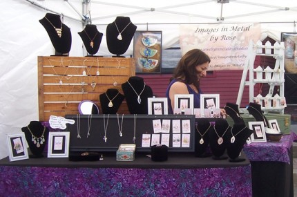 Photo by Lisa Carolin. A scene from the Art Market at the Sounds and Sights Festival.