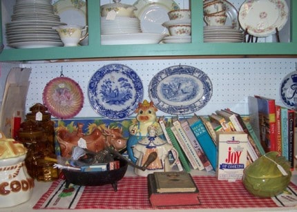 Photo by Lisa Carolin. A few of the many items found inside Chelsea Antiques.