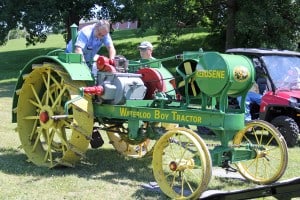 Getting the tractor ready for the afternoon parade.