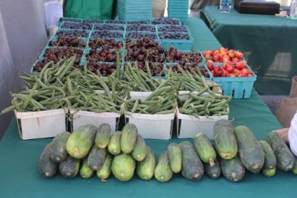 File photo from the Chelsea Farmers Market of fruit and veggies.