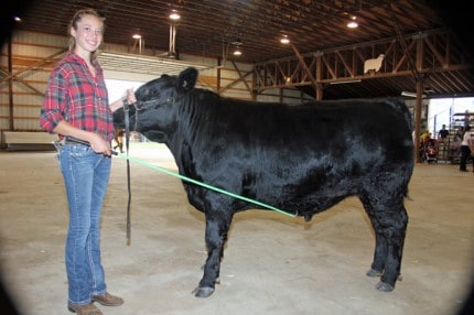 Amanda Breuninger was the second place winner with her steer.