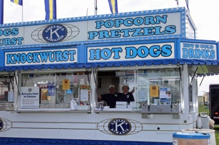 The Kiwanis hotdog is a popular food concession at the Chelsea Community Fair.