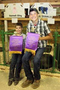 Brothers and grand champions Tanner and Mason Trinkle.