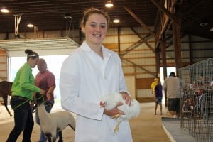 Sweepstakes winner Taylor Luckhardt and her chicken.