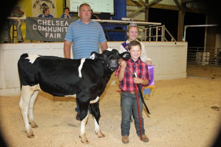 Grand champion feeder calf owned by Jacob Payeur and purchased by Nixon Services. 