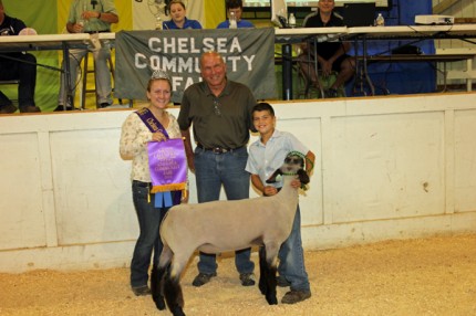 File photo. Grand champion lamb owned by Carter Trinkle purchased by North Face Farm at the livestock auction.