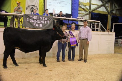 Grand champion steer owned by Mackenzie Schneider and purchased by Rick Taylor. 