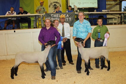 Reserve grand champion pair of lambs owned by McKenna Lynch and purchased by Joe and Mike Kennedy/Polly's Country Market. 